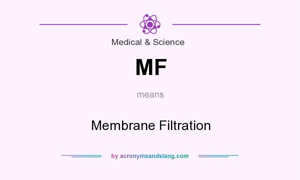 What does MF mean? It stands for Membrane Filtration