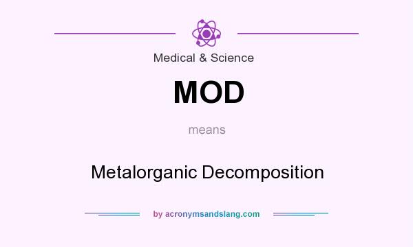 What does MOD mean? It stands for Metalorganic Decomposition