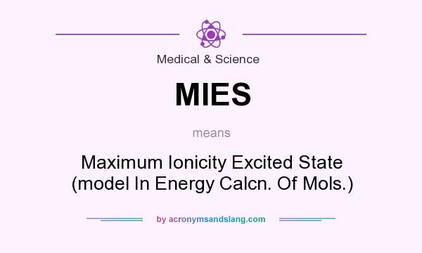 What does MIES mean? It stands for Maximum Ionicity Excited State (model In Energy Calcn. Of Mols.)