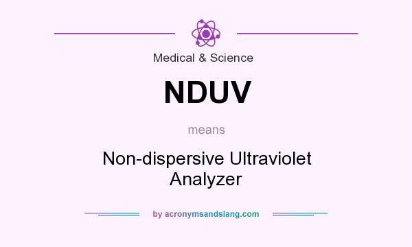 What does NDUV mean? It stands for Non-dispersive Ultraviolet Analyzer