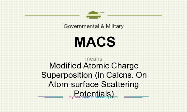 What does MACS mean? It stands for Modified Atomic Charge Superposition (in Calcns. On Atom-surface Scattering Potentials)