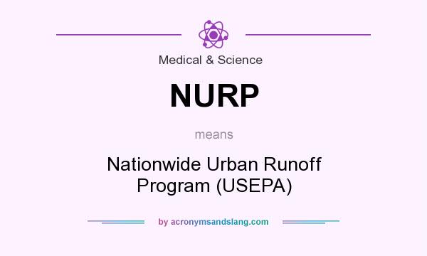 What does NURP mean? It stands for Nationwide Urban Runoff Program (USEPA)