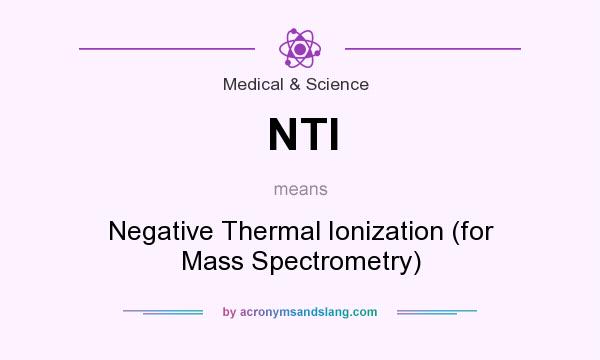 What does NTI mean? It stands for Negative Thermal Ionization (for Mass Spectrometry)