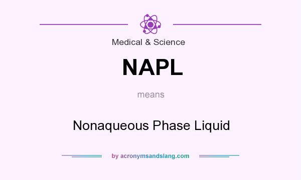 What does NAPL mean? It stands for Nonaqueous Phase Liquid
