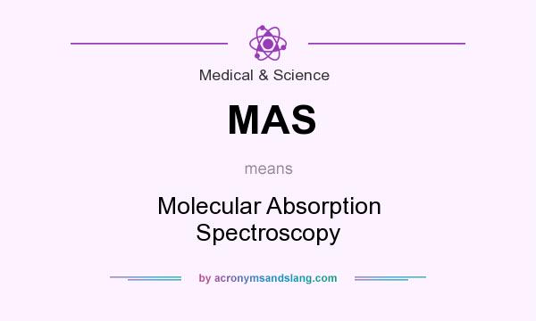What does MAS mean? It stands for Molecular Absorption Spectroscopy