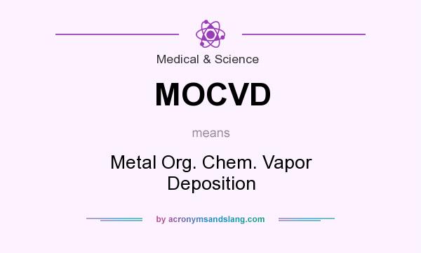 What does MOCVD mean? It stands for Metal Org. Chem. Vapor Deposition
