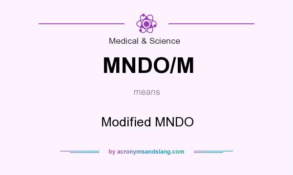 What does MNDO/M mean? It stands for Modified MNDO