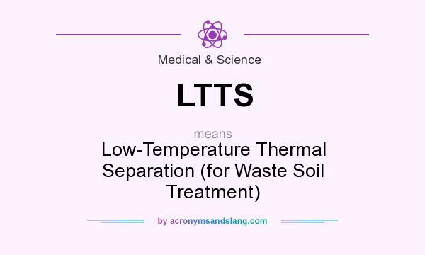 What does LTTS mean? It stands for Low-Temperature Thermal Separation (for Waste Soil Treatment)