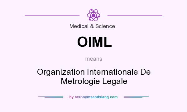 What does OIML mean? It stands for Organization Internationale De Metrologie Legale