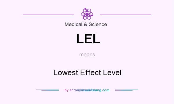 What does LEL mean? It stands for Lowest Effect Level