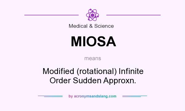 What does MIOSA mean? It stands for Modified (rotational) Infinite Order Sudden Approxn.
