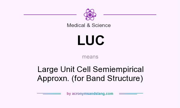 What does LUC mean? It stands for Large Unit Cell Semiempirical Approxn. (for Band Structure)