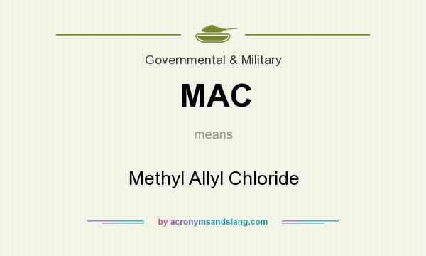 What does MAC mean? It stands for Methyl Allyl Chloride