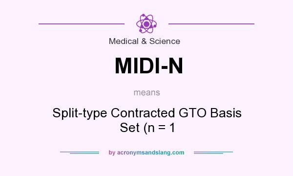 What does MIDI-N mean? It stands for Split-type Contracted GTO Basis Set (n = 1