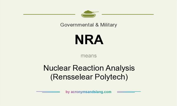 What does NRA mean? It stands for Nuclear Reaction Analysis (Rensselear Polytech)