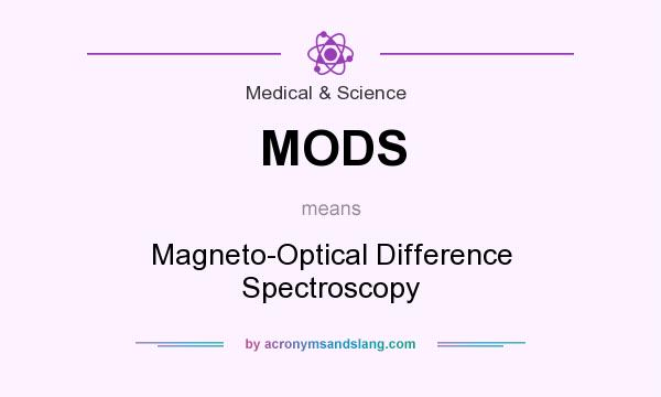 What does MODS mean? It stands for Magneto-Optical Difference Spectroscopy