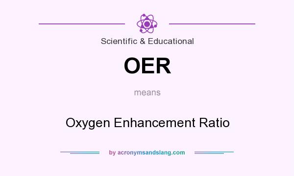 What does OER mean? It stands for Oxygen Enhancement Ratio