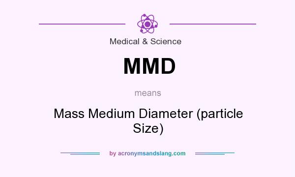 What does MMD mean? It stands for Mass Medium Diameter (particle Size)