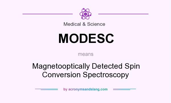 What does MODESC mean? It stands for Magnetooptically Detected Spin Conversion Spectroscopy