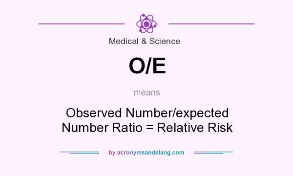 What does O/E mean? It stands for Observed Number/expected Number Ratio = Relative Risk
