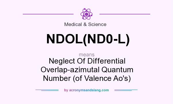 What does NDOL(ND0-L) mean? It stands for Neglect Of Differential Overlap-azimutal Quantum Number (of Valence Ao`s)
