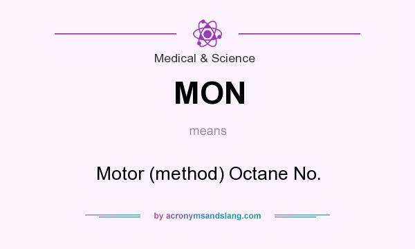 What does MON mean? It stands for Motor (method) Octane No.