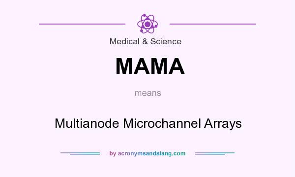 What does MAMA mean? It stands for Multianode Microchannel Arrays
