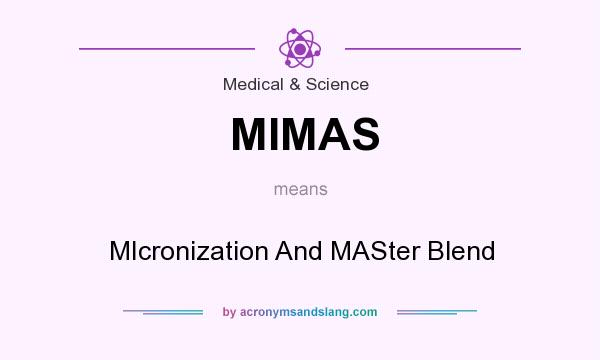 What does MIMAS mean? It stands for MIcronization And MASter Blend