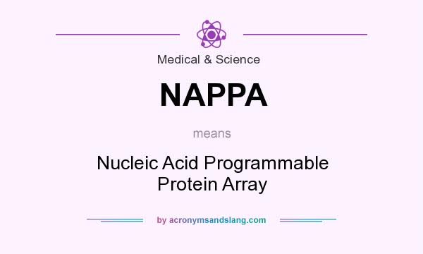 What does NAPPA mean? It stands for Nucleic Acid Programmable Protein Array