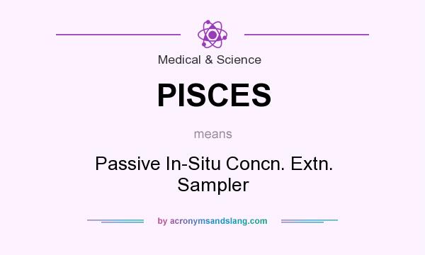 What does PISCES mean? It stands for Passive In-Situ Concn. Extn. Sampler