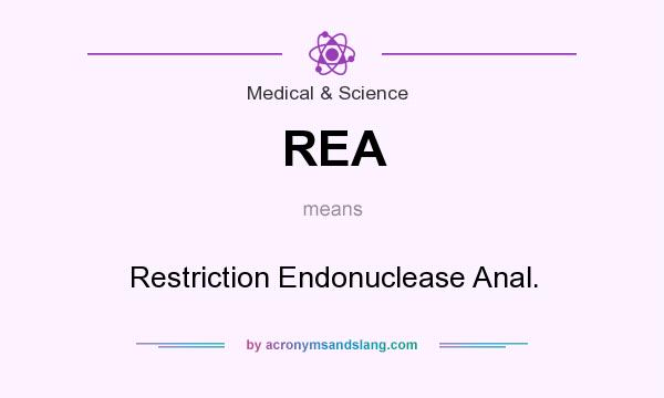 What does REA mean? It stands for Restriction Endonuclease Anal.