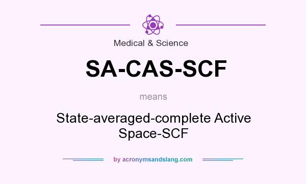 What does SA-CAS-SCF mean? It stands for State-averaged-complete Active Space-SCF