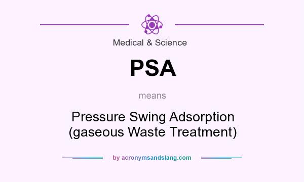 What does PSA mean? It stands for Pressure Swing Adsorption (gaseous Waste Treatment)
