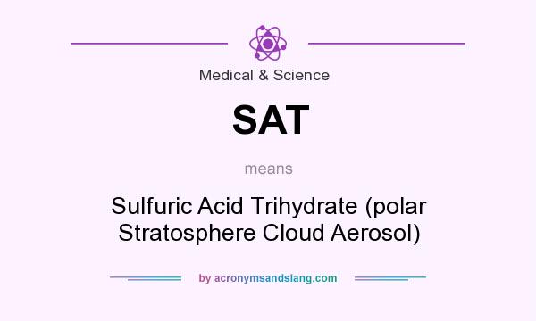 What does SAT mean? It stands for Sulfuric Acid Trihydrate (polar Stratosphere Cloud Aerosol)