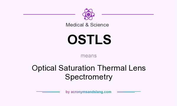 What does OSTLS mean? It stands for Optical Saturation Thermal Lens Spectrometry