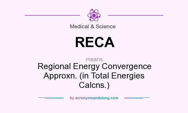 What does RECA mean? It stands for Regional Energy Convergence Approxn. (in Total Energies Calcns.)