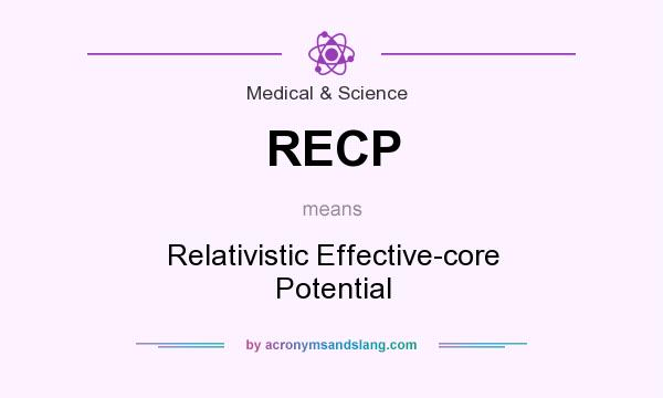 What does RECP mean? It stands for Relativistic Effective-core Potential
