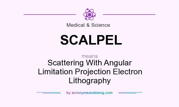 What does SCALPEL mean? It stands for Scattering With Angular Limitation Projection Electron Lithography