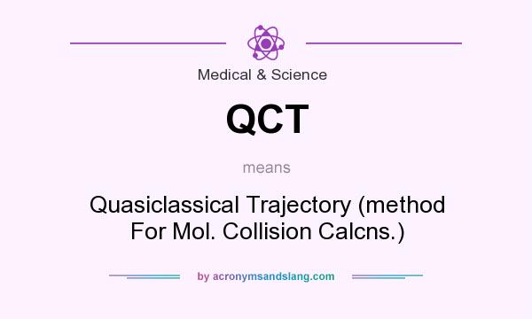 What does QCT mean? It stands for Quasiclassical Trajectory (method For Mol. Collision Calcns.)
