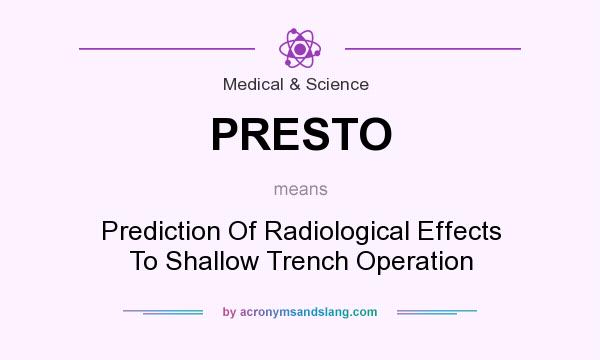What does PRESTO mean? It stands for Prediction Of Radiological Effects To Shallow Trench Operation
