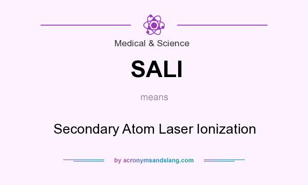What does SALI mean? It stands for Secondary Atom Laser Ionization