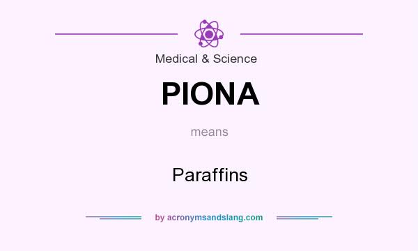 What does PIONA mean? It stands for Paraffins