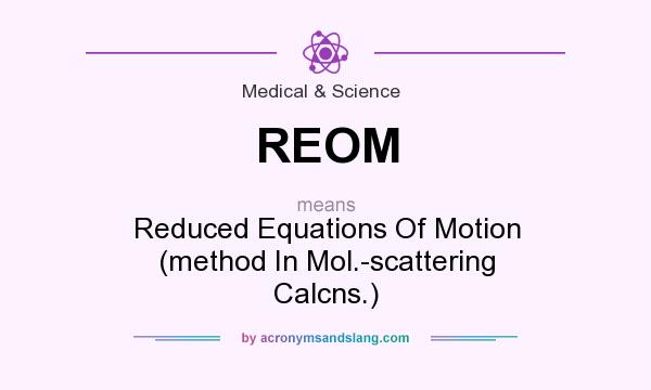 What does REOM mean? It stands for Reduced Equations Of Motion (method In Mol.-scattering Calcns.)
