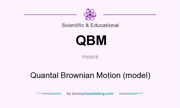 What does QBM mean? It stands for Quantal Brownian Motion (model)