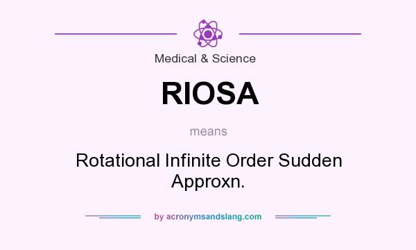 What does RIOSA mean? It stands for Rotational Infinite Order Sudden Approxn.
