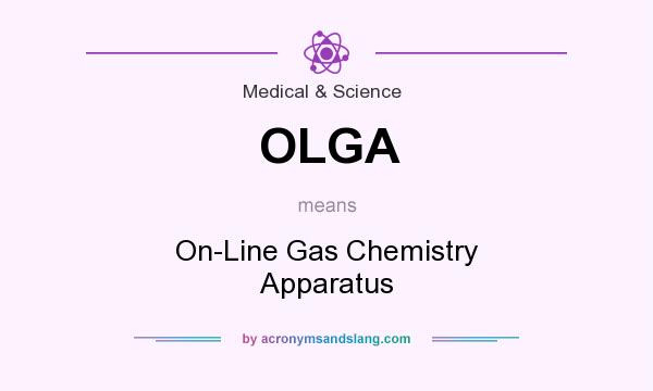 What does OLGA mean? It stands for On-Line Gas Chemistry Apparatus