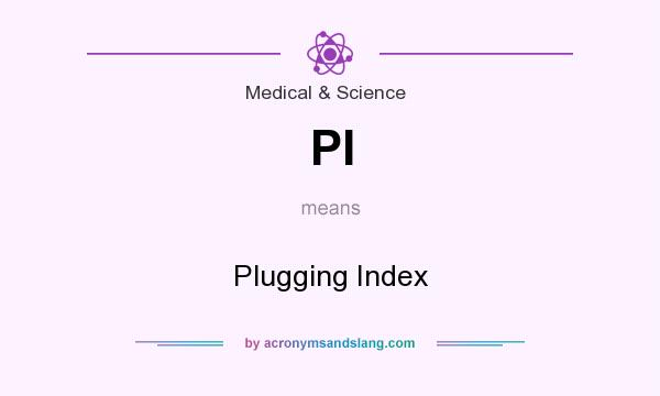What does PI mean? It stands for Plugging Index