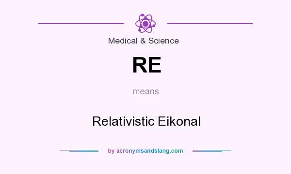 What does RE mean? It stands for Relativistic Eikonal