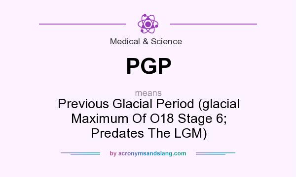 What does PGP mean? It stands for Previous Glacial Period (glacial Maximum Of O18 Stage 6; Predates The LGM)