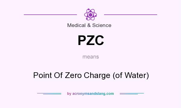 What does PZC mean? It stands for Point Of Zero Charge (of Water)